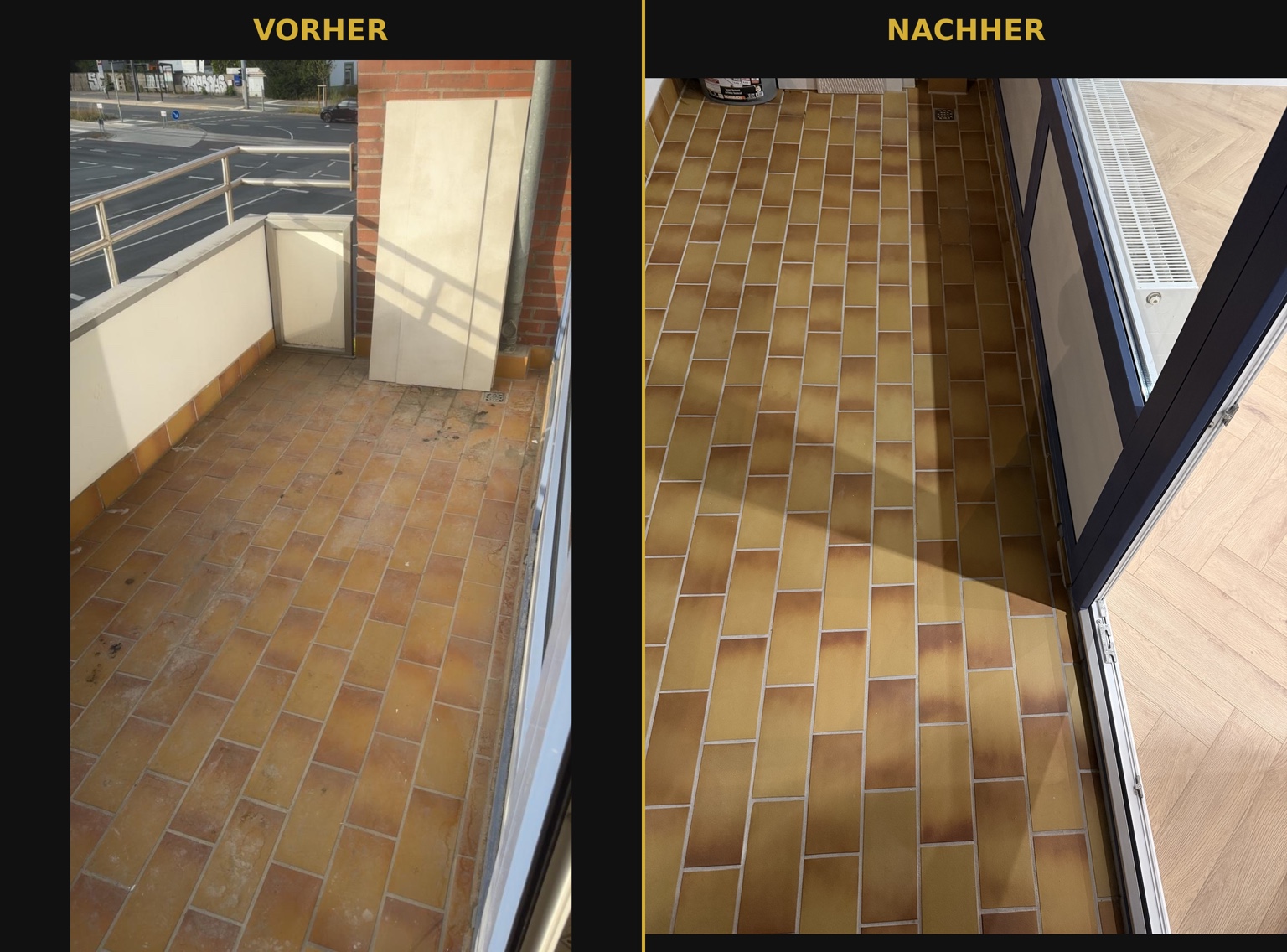 Balkon Vorher Nachher